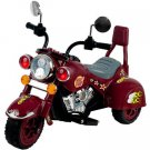 3 Wheel Trike Chopper Motorcycle, Ride on Toy for Kids by Rockin' Rollers - Dark Red