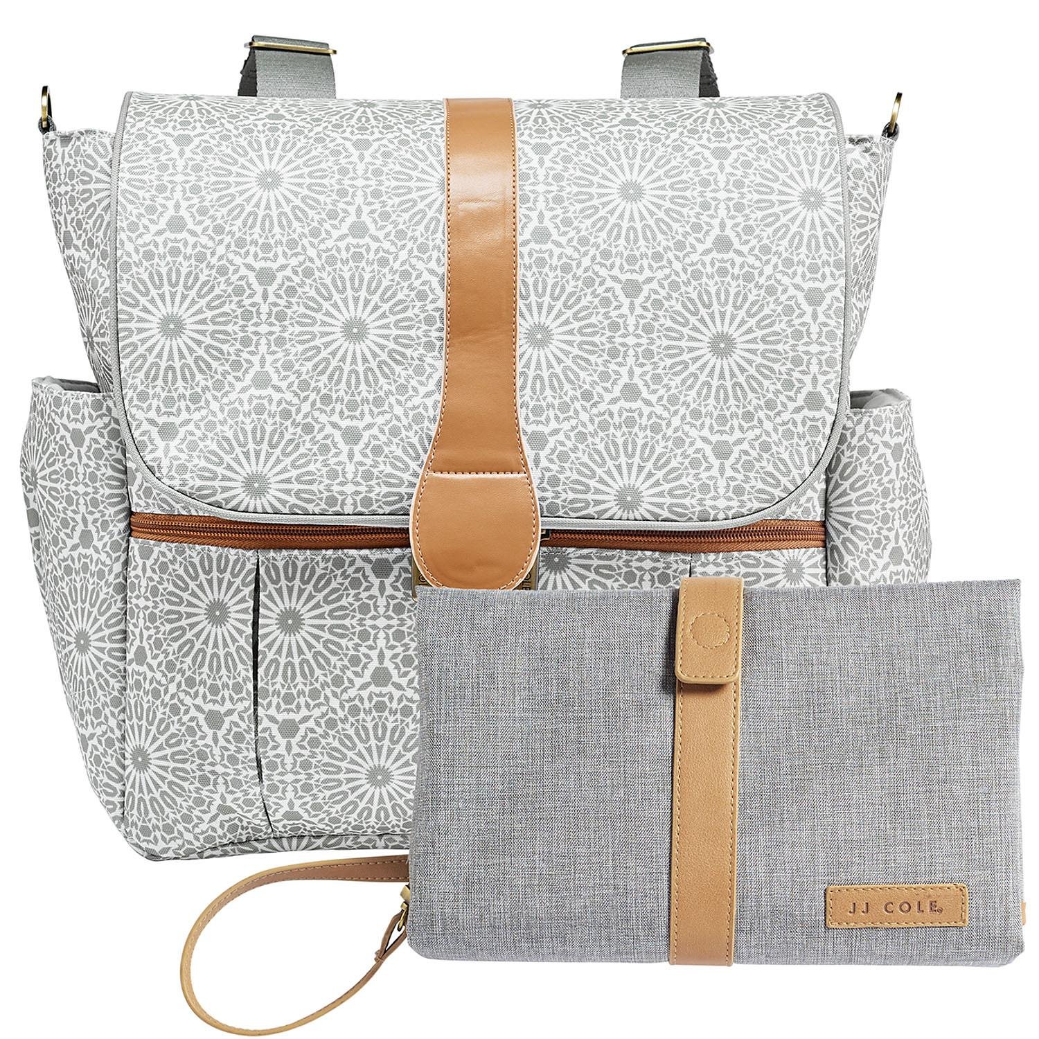 JJ Cole Backpack Diaper Bag with Bonus Matching Changing Clutch - Choose One/Color