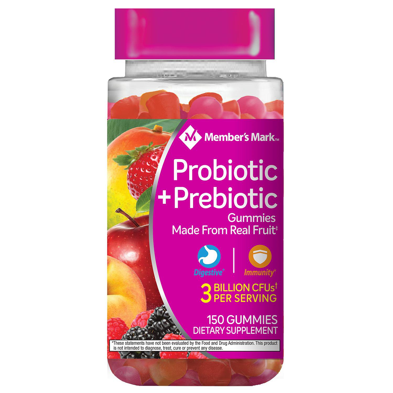 Member's Mark Probiotic + Prebiotic Gummies (150 ct.)