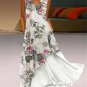 Vintage Floral Print Two Pieces Sleeveless V Neck Dress