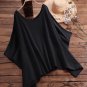 Vintage Solid Color Irrgular Plus Size Blouse