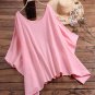 Vintage Solid Color Irrgular Plus Size Blouse
