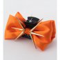 Bow hair jaw clip w/decorative spikes