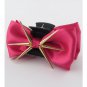 Bow hair jaw clip w/decorative spikes