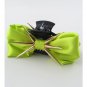 Bow hair jaw clip w/decorative spikes