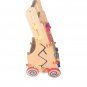 Adjustable Wooden Baby Walker Toddler Toys with Multiple Activity Toys Center
