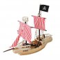 Large Wooden Pirate Ship Toy For Kids Multicolor