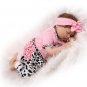 22" Mini Cute Simulation Baby Sleeping Baby in Cow Pattern Clothes Pink