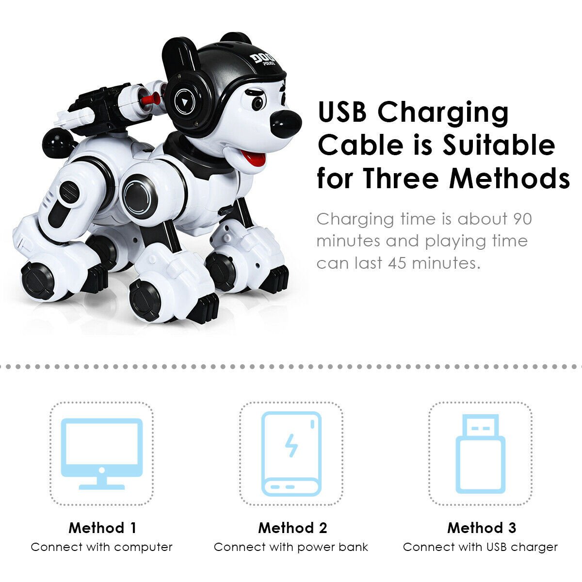 Wireless Programmable Interactive Remote Control Robotic Dog