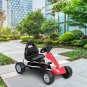 Kids Powered 4 Wheel Adjustable Seat Pedal Go Kart-Red