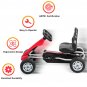 Kids Powered 4 Wheel Adjustable Seat Pedal Go Kart-Red