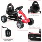 Kids Powered 4 Wheel Adjustable Seat Pedal Go Kart-Red