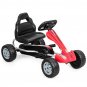 Kids Powered 4 Wheel Adjustable Seat Pedal Go Kart-Red