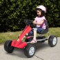 Kids Powered 4 Wheel Adjustable Seat Pedal Go Kart-Red