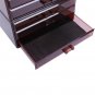SF-1122-7 3Pcs/Set Plastic Cosmetics Storage Rack Transparent 5 Large & 2 Small Drawers Coffee