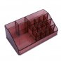 SF-1122-7 3Pcs/Set Plastic Cosmetics Storage Rack Transparent 5 Large & 2 Small Drawers Coffee