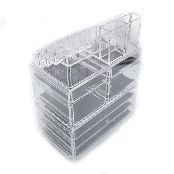 SF-1122-3 Plastic Cosmetics Storage Rack 4 Small Drawers and 3 Larger ...