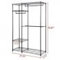 4 Tiers Clothing Storage Rack Black