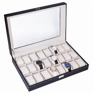24 Compartments Top-level Opening Style Leather
