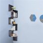 Wood Corner 5 tiers Wall Shelf Zig Zag Wooden