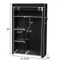 64" Portable Closet Storage Organizer Wardrobe