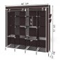 67" Clothes Closet Portable Wardrobe Clothes
