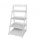 Wood Plastic 4-Tier Ladder Style Shelf Plant Stand