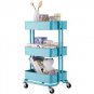 3-Tier Home Kitchen Storage Utility cart-Turquoise