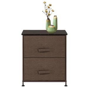 2 Drawers -Night Stand, End Table Storage Tower
