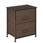 2 Drawers -Night Stand, End Table Storage Tower