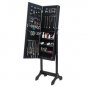 Non Full Mirror Wooden Floor Standing 4Layer Shelf