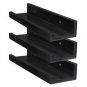 Set of 3 14-inch Floating Wall Shelves by Black