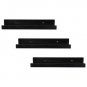 Set of 3 14-inch Floating Wall Shelves by Black