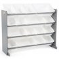 Wooden Kids' Toy Storage Organizer with 16 Plastic