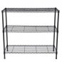 3-Tier Heavy Duty Adjustable Shelving Unit Black