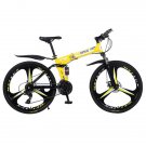 26 inch 21 Speeds Folding Mountain Bikes High Carbon Steel Bicycle Three Knives Wheel Shockproof