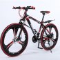 New black python-shaped mountain bike 26 inch single wheel double disc brake road bike