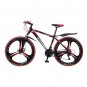 New black python-shaped mountain bike 26 inch single wheel double disc brake road bike