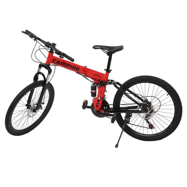 Camping Survivals 24 Inch 21 Speed Folding Mountain Bike Red   604b00bc1bb29 201270b 