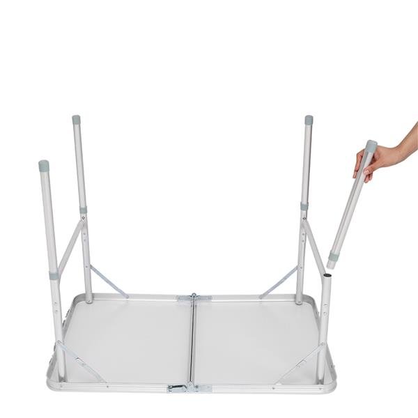 90 x 60 x 70cm Home Use Aluminum Alloy Folding Table White