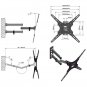 LEADZM 26-55" Adjustable Wall Mount Bracket Rotatable TV Stand TMX400 with Spirit Level