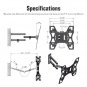 LEADZM 26-55" Adjustable Wall Mount Bracket Rotatable TV Stand TMX9003