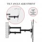 LEADZM 26-55" Adjustable Wall Mount Bracket Rotatable TV Stand TMX9003