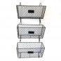 3pcs Wire Letter Mail Mount Metal Rack Basket Vintage Triple Organizer Black