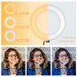 Kshioe 6-inch Ring Light Mountain Clip, One-Word Clip 2m Light Stand Bluetooth Set