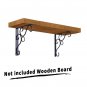 8.3" 2pcs Cast Iron Antique Style Garden Braces Rustic Shelf Bracket Black
