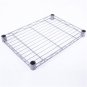 XM-207S Rectangle Carbon Steel Metal Assembly 4-Shelf Storage Rack Silver Gray