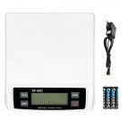 30KG/1G High Precision LCD Digital Postal Shipping Scale White with adapter