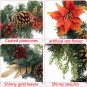 Artisasset A Christmas Wreath Decorated With Red Flowers And Pine Nuts