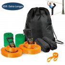 Arm Trainer Line Warrior Training Equipment Slackline Kit for Kids, Extra Longer 65 Feet